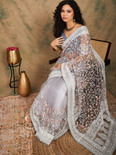 Womens Fashion Ethnic Grey Color Sarees-MLSHWSA1223GRY0ONE